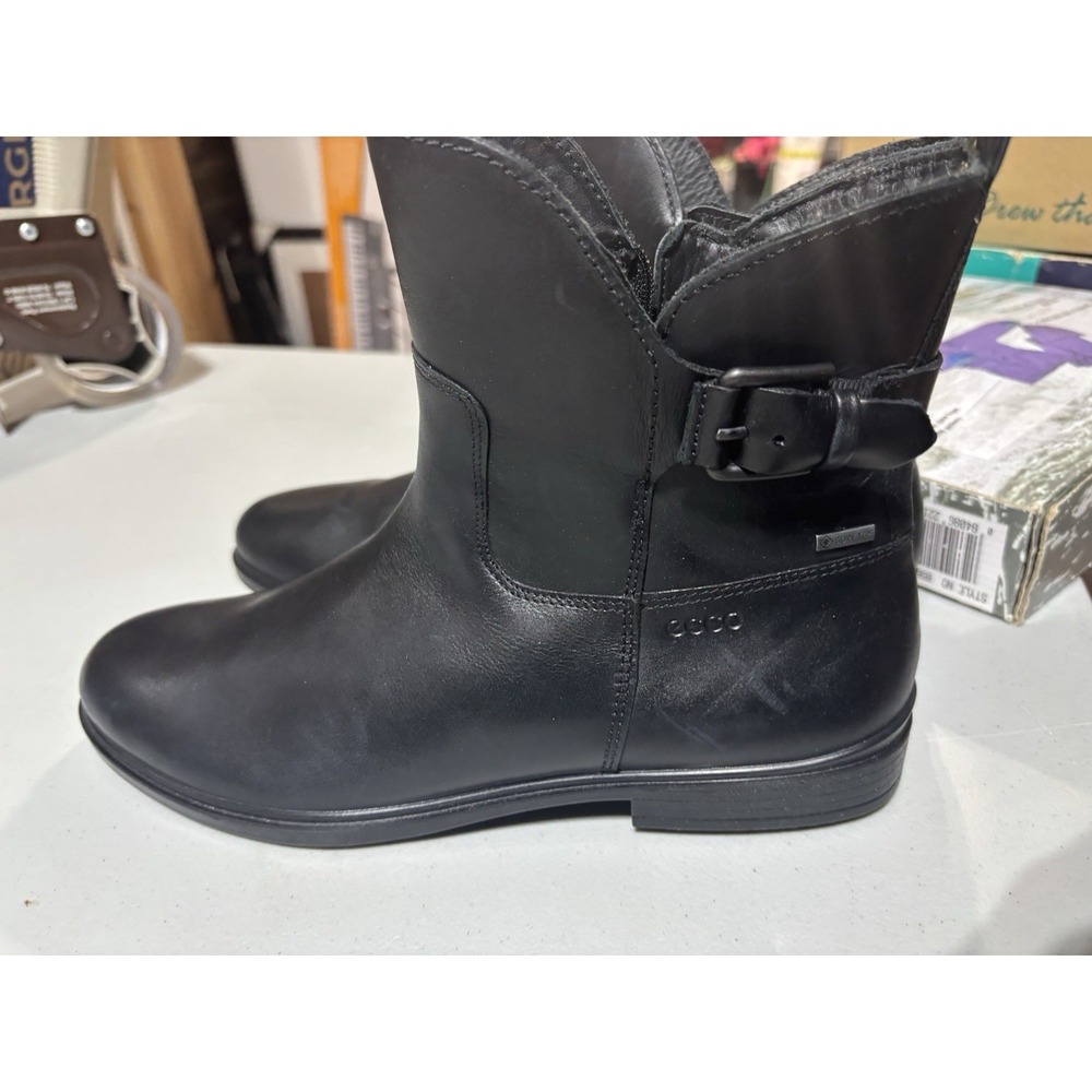 ECCO Touch 15 Black Gore-tex Ankle Boots waterproof US size 10